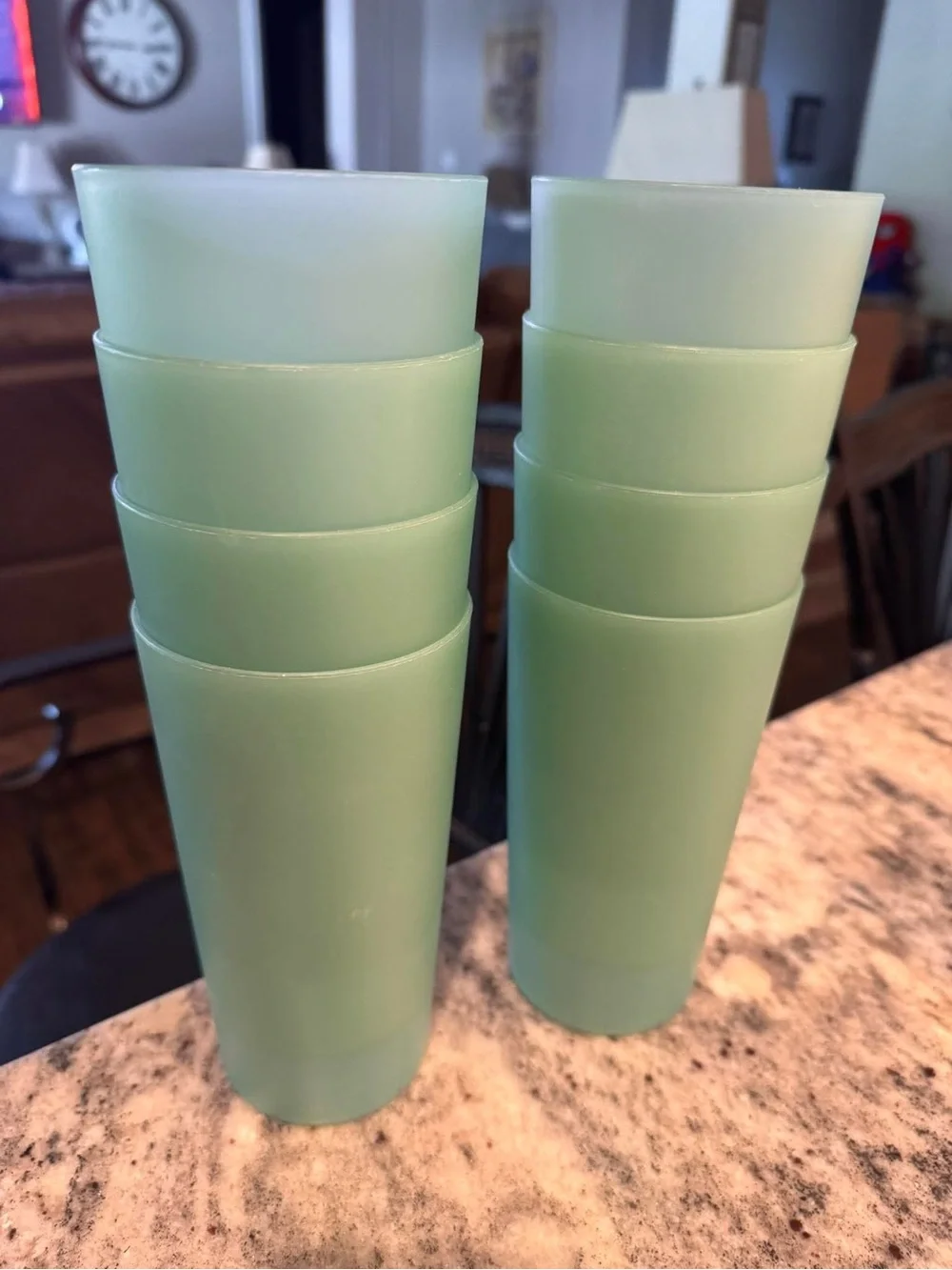 8pc Room Essentials Mint Green Stackable Plastic cups